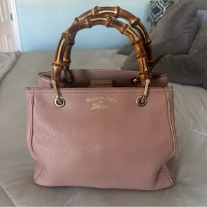 Gucci Bamboo Top Handle Small Shopper Handbag